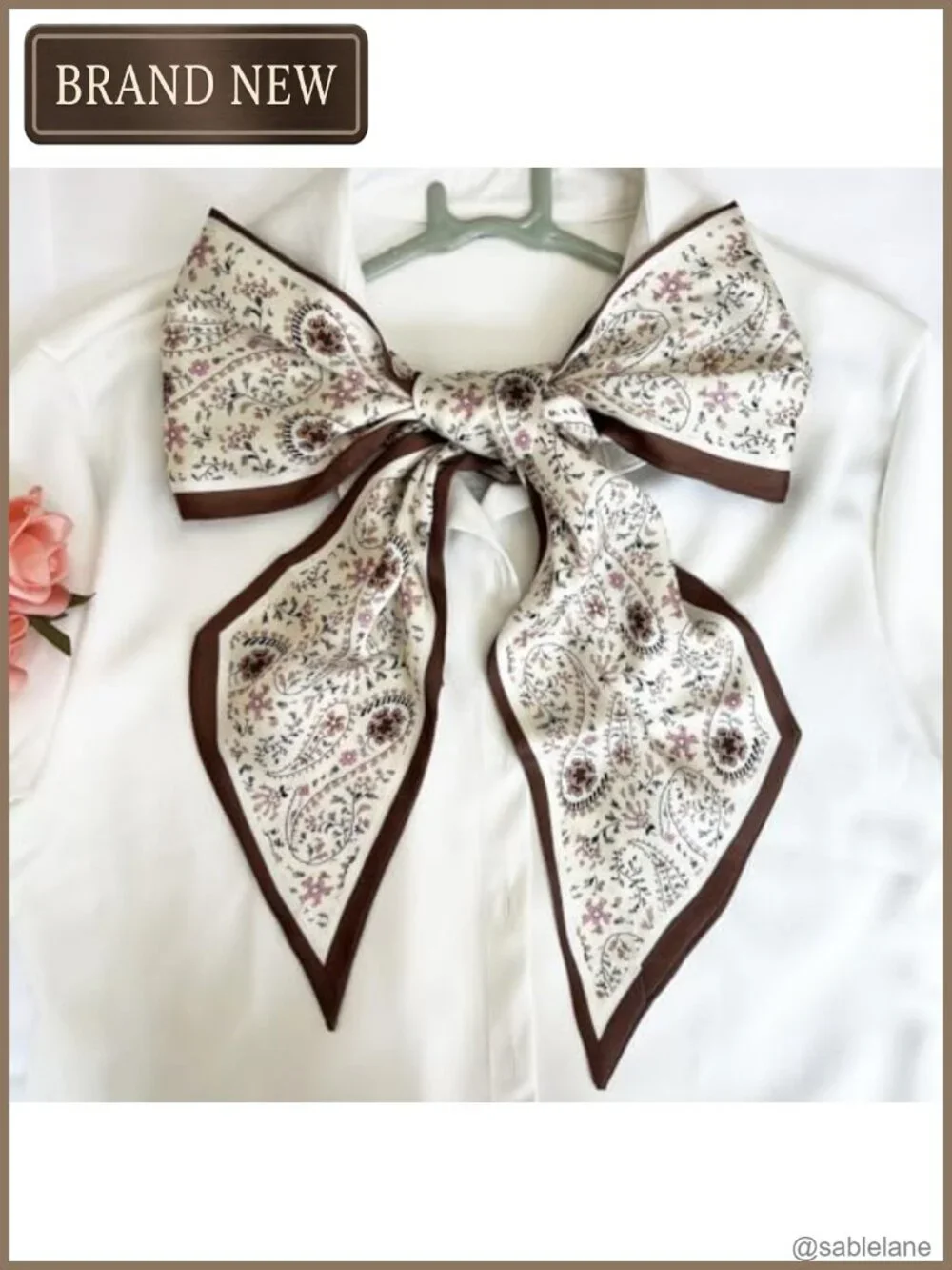 Silk Head Scarf for Hair Fashion Headwrap for Women Lightweight Neck Tie